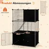 Großer 3-stöckiger Katzenkäfig mit Spielbereich, 74 x 47 x Produktbild-Vorschau 2