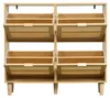 Szafka na buty – 100 x 25 x 90 cm, rattan/dąb – 4 wysuwane Podgląd zdjęcia produktu 8