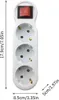 3-Fach EU Steckdosenadapter Mit Schalter,3-fach Rund Produktbild-Vorschau 6