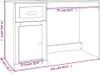 vidaXL Biurko z szufladą czarne 115x50x75 cm materiał Podgląd zdjęcia produktu 7