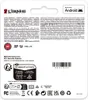 The back of a Kingston SD card packaging, showing warranty information, recycling instructions, and various certification logos. Voir les images du produit