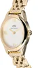 A close-up, side view of a gold-colored Daniel Wellington watch. Produktbild-Vorschau