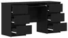 vidaXL Schreibtisch mit Speicher Schwarz Eichen-Optik 140 x Produktbild-Vorschau 4