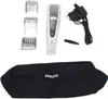 A collection of grooming accessories, including a hair clipper, charging cable, cleaning brush, and comb attachments, laid out on a white background. A black storage pouch with the Philips logo is also visible. Náhled obrázku produktu