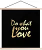 MuchoWow® Textilposter Zitat - Liebe - Schwarz - Gold Produktbild-Vorschau 1
