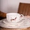Clayre & Eef Tasse mit Untertasse 200 ml Beige Braun Produktbild-Vorschau 8
