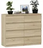 Komoda 140 cm 8 zásuvek skříňka FRAMIRE R-140-S8 sonoma Náhled obrázku produktu 8