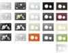 A collage of different toilet flush plates in various colors and finishes. Náhľad obrázku produktu