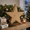Stern Holzstern Mango 30cm Mangoholz Braun Natur Deko Produktbild-Vorschau 5