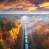 Muralo XXL Selbstklebende FOTOTAPETE Zug Bäume Aussicht von Produktbild-Vorschau 6
