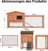 Králikáreň Wiltec XXL 1560 x 520 x 680 mm s voľným výbehom Náhľad obrázku produktu 3