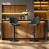 WOLTU Barhocker 2er Set, Höhenverstellbarer Barstuhl, 360° Produktbild-Vorschau 2