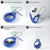 AdroitGoods Etui für Apple AirTag mit Stahlkabel - Blau - Produktbild-Vorschau 3