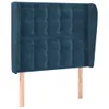 vidaXL Kopfteil mit Ohren Dunkelblau 103x23x118/128 cm Samt Produktbild-Vorschau 15