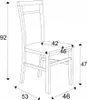 Stuhl für Esstisch - Dunkelbraun - 46 x 92 x 53 cm B/H/T - Produktbild-Vorschau 15