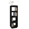 vidaXL Boekenkast/Roomdivider, zwart, 40x35x135 cm, massief Productafbeelding-voorbeeld 4