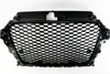Kühlergrill Sportgrill Waben Gitter SCHWARZ GLANZ für Audi Produktbild-Vorschau 4