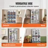 Collage of four images showing different uses of a white shelving unit. Produktbild-Vorschau