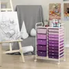 Vozík COSTWAY s 15 stohovatelnými zásuvkami, úložný vozík s Náhled obrázku produktu 2