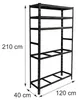 Scaffale per pneumatici Relaxdays per 12 pneumatici, A x L Anteprima dell’immagine prodotto 4