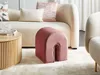 BELIANI Pouf Rosa Samt 42 x 42 x 35 cm U-Form Modern Produktbild-Vorschau 5