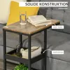HOMCOM odkládací stolek, konferenční stolek s kolečky, Náhled obrázku produktu 7