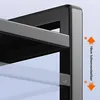 STILVORA Küchenregale schwarz ausziehbar, Verstellbares Produktbild-Vorschau 3