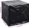 A black tarp covering a cube-shaped object, with dimensions indicated by measurement lines and text. Náhľad obrázku produktu
