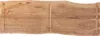 The image shows the underside of a wooden tabletop with a live edge. Produktbild-Vorschau
