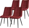ML-Design set di 4 sedie da sala da pranzo rosse, sedie da Anteprima dell’immagine prodotto 1