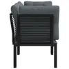 Garten-Eckstühle mit Kissen 2 Stk. Schwarz & Grau Poly Produktbild-Vorschau 4