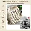 Rollwagen mit 20 Schubladen und Metallgestell, weiß Produktbild-Vorschau 3