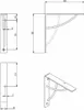 Regalwinkel 180 x180mm Stahl Schwarz matt Garderobenkonsole Produktbild-Vorschau 4
