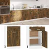 A collage of kitchen cabinets, showing a full kitchen setup and individual cabinet units. Náhled obrázku produktu