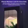 A grow tent with a plant light illuminating plants inside. Produktbild-Vorschau