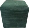 A dark green corduroy ottoman is shown from the front against a white background. Produktbild-Vorschau