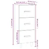 vidaXL Sideboard Grau Sonoma 34,5x34x90 cm Holzwerkstoff -  Produktbild-Vorschau 17