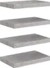 vidaXL Schweberegale 4 Stk. Betongrau 40x23,5x3,8 cm MDF Produktbild-Vorschau 1