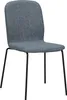 A single gray upholstered chair with black metal legs, isolated on a white background. Produktbild-Vorschau