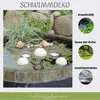 5er Set Teichdeko: 3x Schwimmkugeln Creme aus Keramik & 2x Produktbild-Vorschau 4