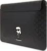A black laptop sleeve with a Karl Lagerfeld Ikonik character logo. Produktbild-Vorschau