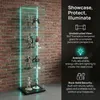 INONEFT Glasvitrine Standvitrine mit LED und Schloss – Produktbild-Vorschau 8