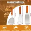 3er Set Pfannenwender Edelstahl Holzgriff Fischwender Produktbild-Vorschau 4