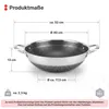 Ø40 cm Wok Bratpfanne Edelstahl Waben-Antihaftbeschichtung Produktbild-Vorschau 3