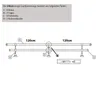 Diagram showing the assembly of a curtain rod. Anteprima dell’immagine prodotto