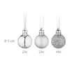 Lot de 96 boules de Noël Relaxdays, boules scintillantes, Voir les images du produit 4