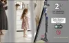 A woman and a child are in a room, with a vacuum cleaner displayed prominently on the right side with feature callouts. Náhled obrázku produktu
