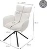 ML-Design Esszimmerstühle drehbar 4er Set Beige Stoffbezug Produktbild-Vorschau 6