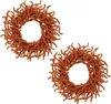 Set aus 2 Roten Künstlichen Weihnachtskränzen Produktbild-Vorschau 1