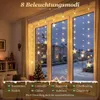 LED Lichtervorhang Sterne Weihnachtsbeleuchtung Warmweiß Produktbild-Vorschau 3